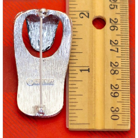 Vintage Basic Silver Tone Brooch by Sarah Coventry - O27 - Picture 3 of 3